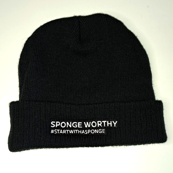 Seinfeld Sponge Worthy Knitted Cap Beanie Black - Picture 1 of 10